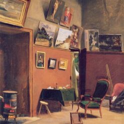 Custom-Sized Impressionist Interior "Studio in the rue de Furstenberg" Inspired by Frederic Bazille's 1865 Masterpiece - Handmade in Dafen Village