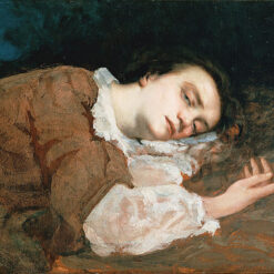 Authentically Rendered 1856 'Study for Les Demoiselles des bords de la Seine' by Gustave Courbet - Realist Oil Canvas Portrait, 64.6x81.2 cm, Capturing the Spirit of the National Gallery of Australia Original, Perfect for Art Lovers' Gifts