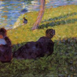 Custom-Made Oil on Wood Painting Inspired by Georges Seurat's 'Study for "Un dimanche après midi à l'île de la Grande Jatte"' - Unique Creations Tailored to Your Taste by Dafen Village Studios