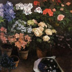 Custom-Sized Impressionist Flower Painting "Study of Flowers" Inspired by Frederic Bazille's 1866 Masterpiece - Handmade in Dafen Village