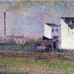 Custom-Made Oil on Canvas Painting Inspired by Georges Seurat's 'Suburb' (La Banlieue) - Unique Creations Tailored to Your Taste by Dafen Village Studios