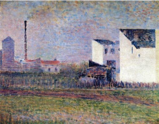 Custom-Made Oil on Canvas Painting Inspired by Georges Seurat’s ‘Suburb’ (La Banlieue) – Unique Creations Tailored to Your Taste by Dafen Village Studios
