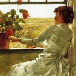 Dafen Village Inspired Reproduction of Childe Hassam's "Summer Evening" (1886) - High-Quality Impressionist Genre Oil Painting for Sale, Great for Art Collections and Interior Design
