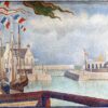 Custom-Made Oil on Canvas Painting Inspired by Georges Seurat's 'Sunday at Port-en-Bessin' (Port-en-Bessin, un dimanche) - Unique Creations Tailored to Your Taste by Dafen Village Studios