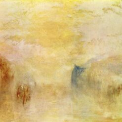Stunning J.M.W. Turner's 'Sunrise, with a Boat between Headlands' Inspired Oil on Canvas - Skillfully Created by Dafen Village Artists for Marina Art Enthusiasts