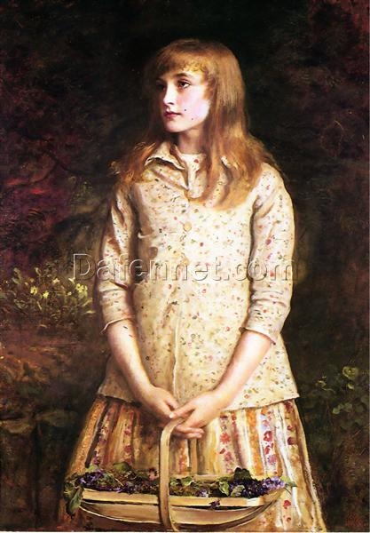 Exquisite Hand – Painted Replica of John Everett Millais’ “Sweetest Eyes that were Ever Seen…” (1881) – High – Quality Realist Portrait Oil Painting from Dafen Village Studios for Art Aficionados Searching on Google
