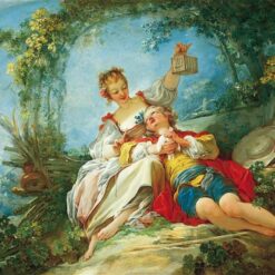 Dafen Village's Exquisite “The Happy Lovers” Inspired Rococo Oil Painting for Home Adornment