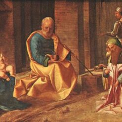 Exquisite Dafen Village Creation: 'The Adoration of the Kings' Inspired by Giorgione (1506) - High Renaissance Religious Oil on Wood