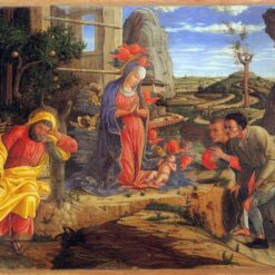 Authentic - Style Oil Painting of "Adoration of the Shepherds" Inspired by Mantegna - Dafen Village's Exclusive Creation
