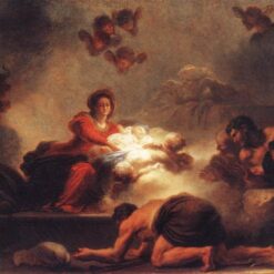 Home Decor Gem: Dafen Village's Artistic Rendition of “The Adoration of the Shepherds” in Rococo Style Oil Canvas