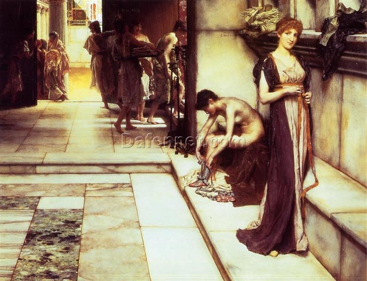 Hand – Painted Oil Painting Inspired by Alma – Tadema’s The Apodyterium – Direct from Dafen Village Studio for Art Lovers