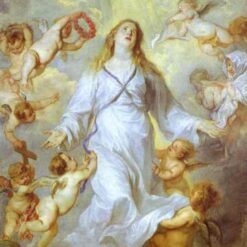 The Assumption of the Virgin” by Anthony van Dyck Style Baroque Religious Oil Painting Replica from Dafen Village