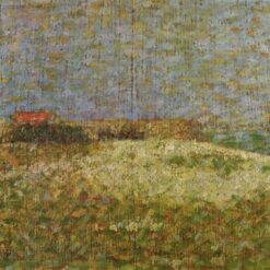 Exquisitely Hand-Painted Oil on Wood Replica of Georges Seurat's 'The away Samson in Grandcamp' - A Delicate Neo-Impressionist and Pointillist Landscape by Dafen Village Artists for Art Lovers and Landscape Enthusiasts