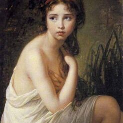 Dafen Village-Inspired Oil on Canvas: The Bather INSPIRED BY Louise Elisabeth Vigee Le Brun’s 1792 Rococo Portrait