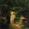 Magnificent 1853 Gustave Courbet 'The Bathers' (Les Baigneuses) Realist Oil on Canvas - Nude and Genre Painting, 227x193 cm, Inspired by Musée Fabre Masterpiece