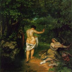 Magnificent 1853 Gustave Courbet 'The Bathers' (Les Baigneuses) Realist Oil on Canvas - Nude and Genre Painting, 227x193 cm, Inspired by Musée Fabre Masterpiece