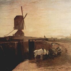 Authentic Reproduction of J.M.W. Turner's 'The Big Connection Channel at Southall Mill' (1810) - A Romantic Era Genre Painting Treasure