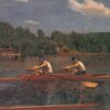 Dafen Village Inspired Reproduction of Thomas Eakins' "The Biglin Brothers Racing" (1873) - High-Quality Realist Genre Oil Painting for Sale, Great for Art Collections and Interior Designers Seeking Energetic Scenes