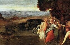 High Renaissance Mythological Art – The Birth of Adonis Inspired by Titian for Custom Home Décor