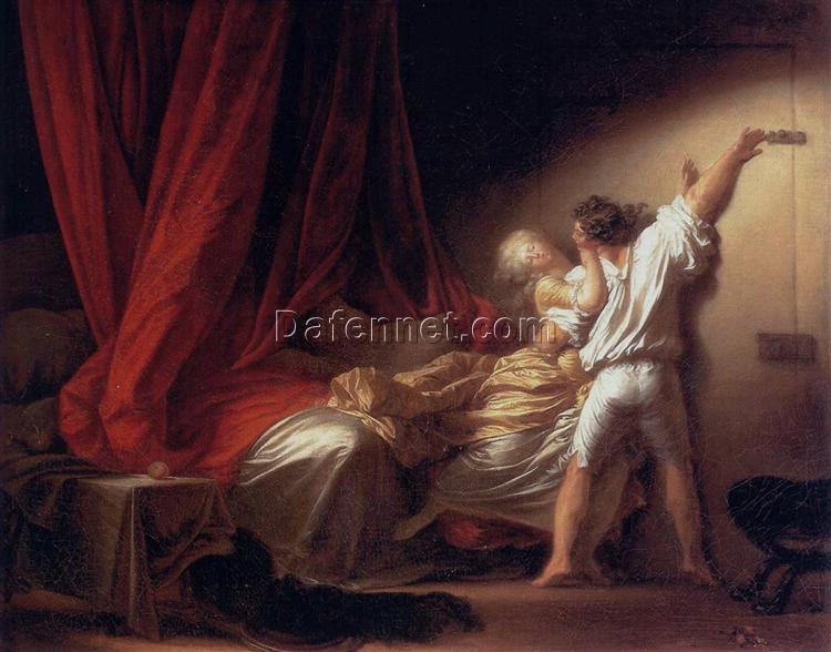 Dafen Village Hand-Painted “The Bolt” Inspired Rococo Genre Oil Canvas for Art Connoisseurs’ Home Decor