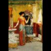 Custom - made Oil Painting of 'The Bouquet' in the Vein of John William Godward's 1899 Neoclassical Style, Created in Dafen Village for Home Decorators Seeking an Artistic and Graceful Accent