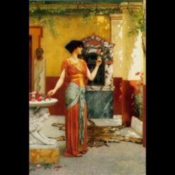 Custom - made Oil Painting of 'The Bouquet' in the Vein of John William Godward's 1899 Neoclassical Style, Created in Dafen Village for Home Decorators Seeking an Artistic and Graceful Accent