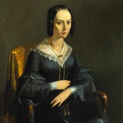 High - Quality Reproduction of Jean - Francois Millet's c.1841 "The Comtesse of Valmont" - Realist Oil on Canvas from Renowned Dafen Village Studios