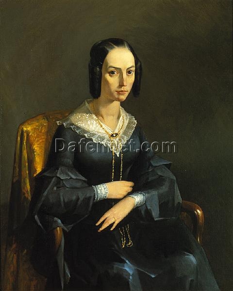 High – Quality Reproduction of Jean – Francois Millet’s c.1841 “The Comtesse of Valmont” – Realist Oil on Canvas from Renowned Dafen Village Studios