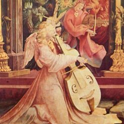 Authentic Northern Renaissance Style Oil Painting Detail - 'The Concert of Angels' - Inspired by Grünewald's Isenheim Altarpiece - Dafen Village's Exclusive Creation