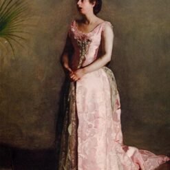 Dafen Village Inspired Reproduction of Thomas Eakins' "The Concert Singer" (1890 - 1892) - High-Quality Realist Portrait Oil Painting for Sale, Great for Art Collections and Interior Designers Seeking Dramatic Portraits