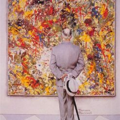 High - Quality Reproduction of "The Connoisseur" by Norman Rockwell - 1962 - Inspired Dafen Village Canvas Oil Painting
