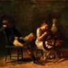 Hand-Painted Replica of Thomas Eakins' "The Courtship" (1876) - Intimate Realist Genre Oil Painting on Canvas from Dafen Village, Ideal for Art Lovers and Romantics