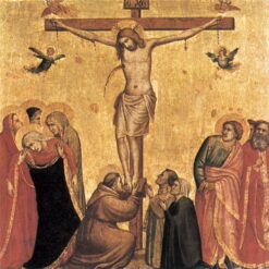 The Crucifixion" by Giotto – Proto Renaissance Religious Icon on Panel