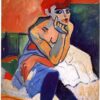 Exquisite Hand-Painted Oil Painting Inspired by Andre Derain's c.1910 'The Dancer' - A Fauvist Portrait Gem from Dafen Village Studio for Art Aficionados