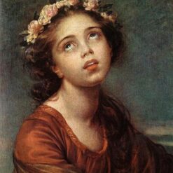 Dafen Village Handmade Oil Canvas Replica: The Daughter's Portrait INSPIRED BY Louise Elisabeth Vigee Le Brun’s Enchanting Rococo Masterpiece at Parma National Gallery