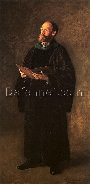 Hand-Painted Replica of Thomas Eakins’ “The Dean’s Roll Call” (1889) – Compelling Realist Portrait Oil Painting on Canvas from Dafen Village, Ideal for Art Lovers and Academic Enthusiasts