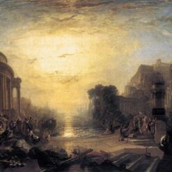 Magnificent 'The Decline of the Carthaginian Empire' Inspired History Oil Painting - Hand - painted in Dafen Village Studio, Embracing J.M.W. Turner's Romanticism