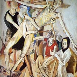 1917 MoMA - Inspired Cubist & Expressionist Oil: The Descent from the Cross by Max Beckmann