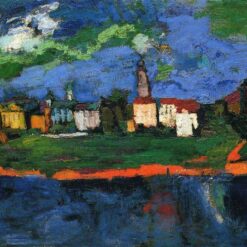 Authentic Expressionist Reproduction - Oskar Kokoschka's 'The Elbe Near Dresden' by Dafen Village Artists