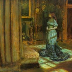 Stunning Hand - Painted Replica of John Everett Millais' "The Eve of Saint Agnes" (1863) - High - Quality Realist Religious Oil Painting from Dafen Village Studios for Art Enthusiasts Searching for Spiritual and Artistic Masterpieces on Google