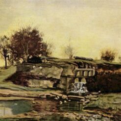 Gustave Courbet's Timeless 1854 'The Flood Gate at Optevoz' - Realist Landscape Oil Painting on Canvas, 63.6x84.5 cm, A Tribute to Munich's Art Heritage