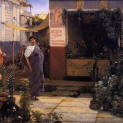 High-Resolution Print Inspired by Sir Lawrence Alma-Tadema's 'The Flower Market' (1868) - An Affordable Art Option from Dafen Village for Fans of Romantic Genre Paintings