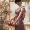 Custom - made Oil Portrait of 'The Flowers of Venus' in the Vein of John William Godward's 1890 Neoclassical Style, Created in Dafen Village for Home Decorators Seeking an Artistic and Timeless Statement