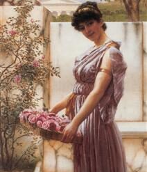 Custom - made Oil Portrait of 'The Flowers of Venus' in the Vein of John William Godward's 1890 Neoclassical Style, Created in Dafen Village for Home Decorators Seeking an Artistic and Timeless Statement