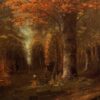 Unique 'The Forest in Autumn' (La Foret En Automne) Inspired Oil Painting by Dafen Village Artists - Ideal for Those Searching for Authentic Realist Landscapes with Seasonal Charm