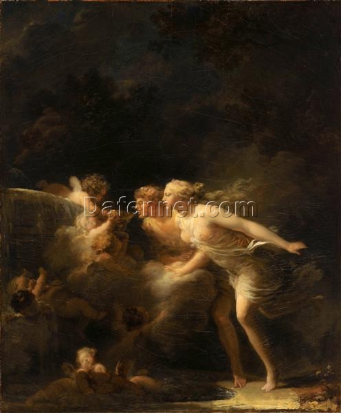 Dafen Village Hand – Painted “The Fountain of Love” Inspired Rococo Oil Canvas