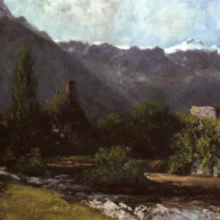 Exquisite Gustave Courbet's 'The Glacier' (Le Glacier) Realist Oil on Canvas Landscape - 1873 Masterpiece from Private Collection