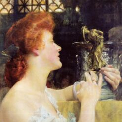Customizable Oil Portrait on Canvas Inspired by Alma-Tadema's "The Golden Hour" (1908) - Handmade in Dafen Village