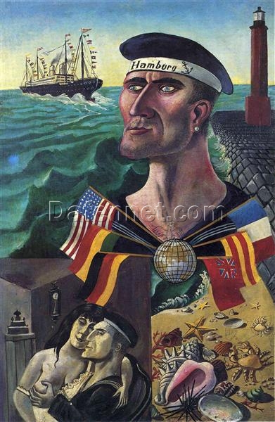 Customizable Reproduction of Otto Dix’s “The Goodbye to Hamburg” (1921) – Tailored Veristic Allegorical Masterpiece