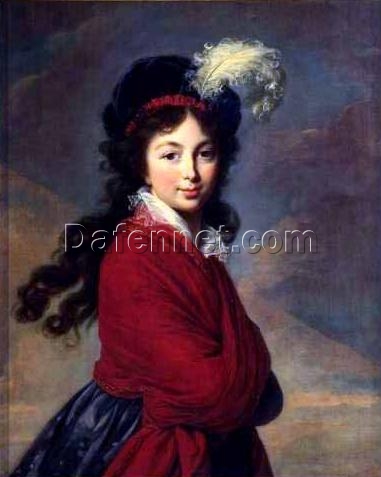 Exquisite Dafen Village Oil Canvas Replica: The Grand Duchesse Anna Feodorovna INSPIRED BY Louise Elisabeth Vigee Le Brun’s 1796 Rococo Gem